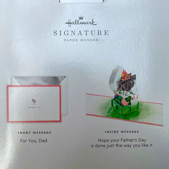 ⚜️Hallmark 3D Fathers Day BBQ Theme Premium Card! NWT! - Picture 3 of 3